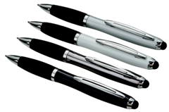 Comfort Grip Stylus - Metal Stylus Ballpen - Silver; Black; Whit