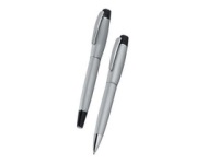 Butler Set Bettoni Ballpen/Roller Set - Black; Silver - Boxed