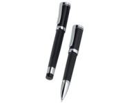 Corum Set Bettoni Ballpen/Roller Set - Black - Boxed