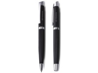 Marquis Set - Bettoni - Metal Ballpen/Roller Set - Black; Chrome