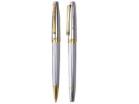 Soho Set - Bettoni - Metal Ballpen/Roller Set - Black; Ss/Gold -