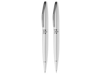 Patina - Bettoni Metal Ballpen/Pencil Set - Silver - Boxed