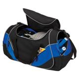 Duffel Bag With Zippered Top Flap - 600D/420 Dobby - Blue