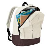 2-Tone Backpack - 600D - Brown/Beige