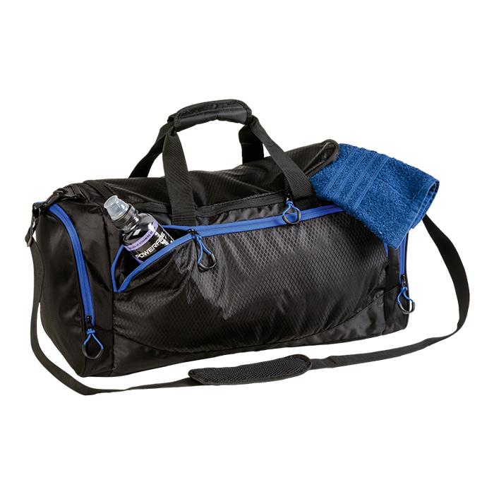 Sports Bag With Curved Contrast Zip