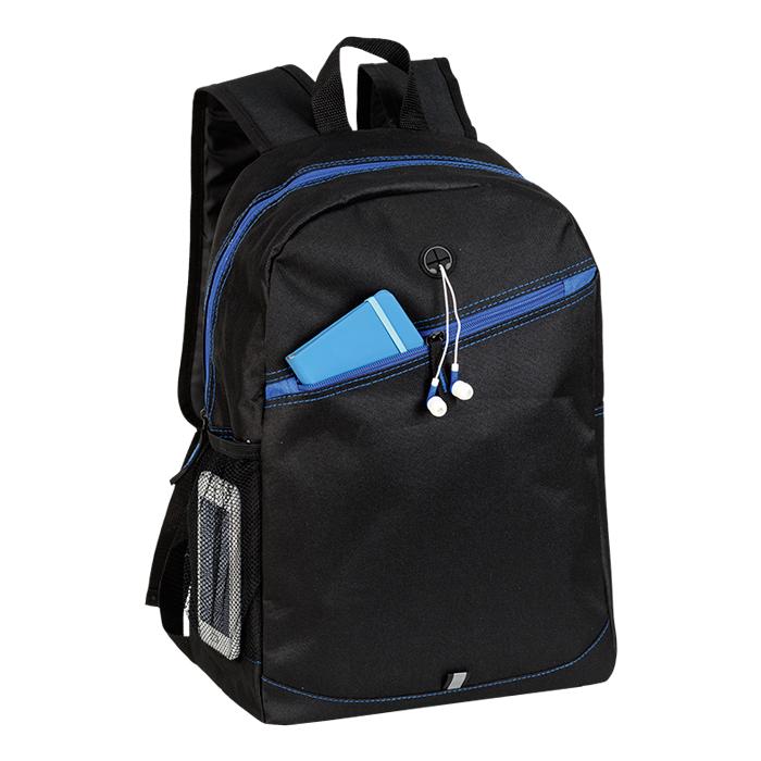 Backpack With Contrast Colour Diagonal Zip