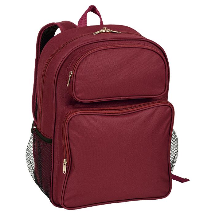 Senior Classic School Backpack - Avail in: Black, Burgundy, Dark