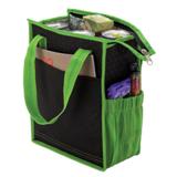 Striped Lunch Sack Cooler - Non-Woven/Foil Lining - Green