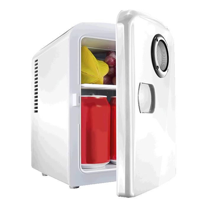 6 Can Mini-Fridge With Built In Bluetooth Speaker - Avail in: Wh