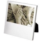 Dropped Bottom Brushed Aluminum 4x6 Photo Frame