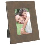 10cm x 15 cm Leatherette Photo Frame - Brown