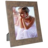 20cm x 25 cm Leatherette Photo Frame - Brown