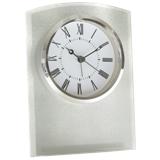 Elegant Metal Desk Clock - Silver