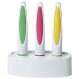 3 Piece Desktop Highlighter Set - White