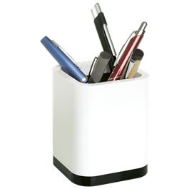 Square Multi Purpose Pen Holder - White/Royal, White/Black, Whit