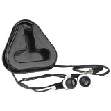 Earphones in Triangular Protective Case - Black or White
