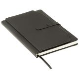 A5 Notebook with Outer Pouch - Black