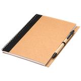 Colour Accented Spiral Notebook with Pen