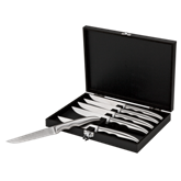 6 Piece Brushed Steel Steak Knife Set