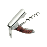 3 Function Wood Handled Steel Corkscrew