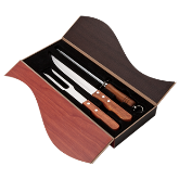 3 Piece Wood Handled Carving Set