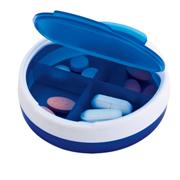 Rotating 4 Compartment Pill Holder