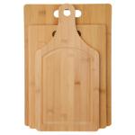 3pc Bamboo Cutting Board Set - Available in: Bamboo