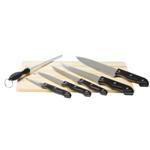 7 Pc Knife Set and Cutting Board - Available in: Black