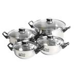 4 piece Stainless Steel Cooking Set - Available in: Silver 4 piece Stainless Steel Cooking Set - Available in: Silver
