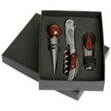 3 Piece Barware Gift Set - Wood