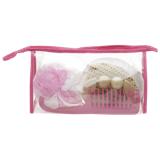 4 Piece Bath Set in PVC Bag - Pink