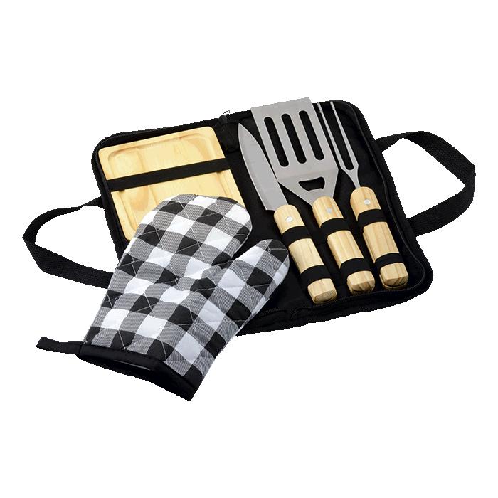 6 Piece Braai Set in Carry Bag - Avail in: Black