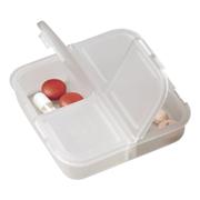 Square 4 Compartment Pill Holder