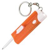 Led And Ballpoint Pen Keychain - Orange