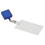 Square Retractable Badge Holder - Blue