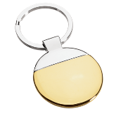 Gold Edge Round Keychain