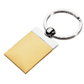 Gold Edge Rectangle Keychain