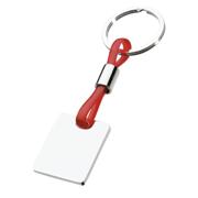 Shiny Nickel Keychain with Translucent Strap