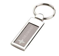 Rectangle Keychain with Brushed Aluminium Plate