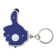 3 in 1 Thumbs Up Keychain with Stylus and LED Light
