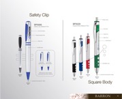 Square Body Ballpoint Pen - Black