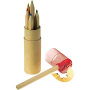 Coloured Pencil Set with SharpenerSet of 6