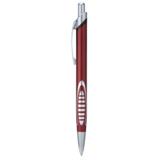Etched Design Aluminium Ballpoint Pen - Red