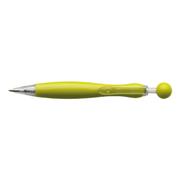 Curved Ballpoint Pen with Ball Plunge Mechanism