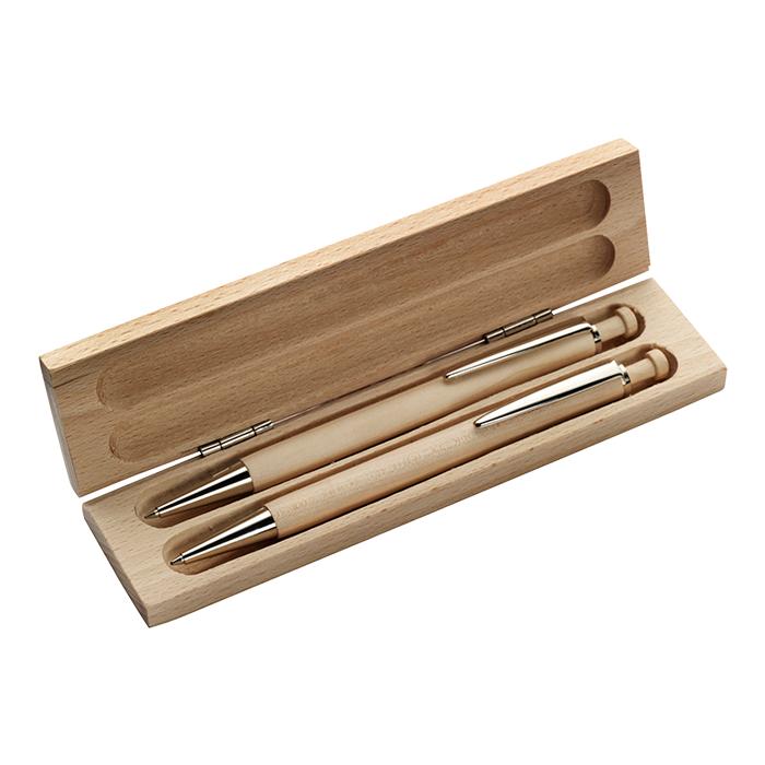 Maple Wood Pen And Clutch Pencil Set