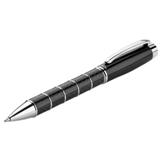 Brass Ballpoint Pen With Chrome And Carbon Fibre Barrel - Black
