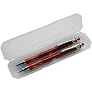 Matching Ballpoint Pen and Clutch Pencil Set in Translucent Box
