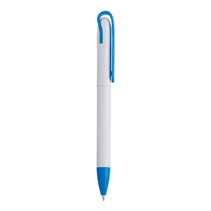 Twist Action Ballpoint Pen With White Barrel