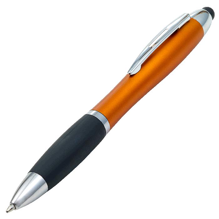 Curved Design Logo Light Up Ballpoint Pen.. Blue Ink - Avail in: