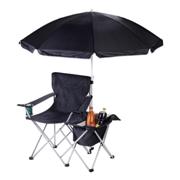 Camping Chair with Umbrella and Cooler